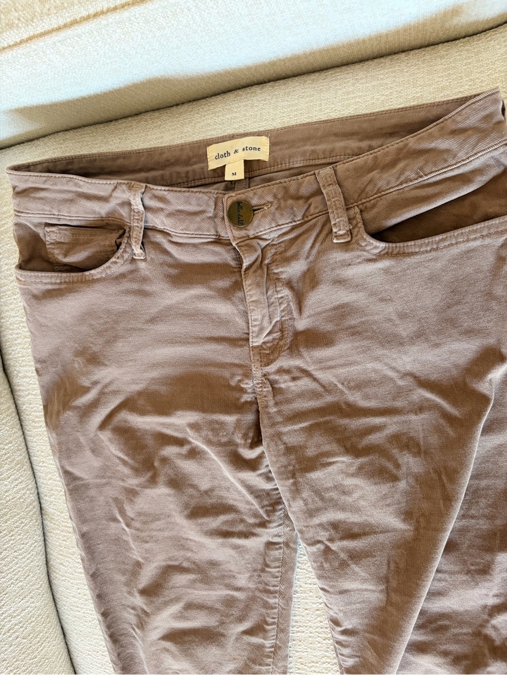 cloth & stone soft mauve high-rise pants